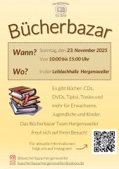 Plakat Bücherbazar